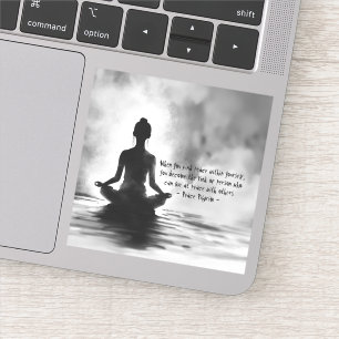 Sticker Professeur de méditation de yoga Pose du lotus Pei
