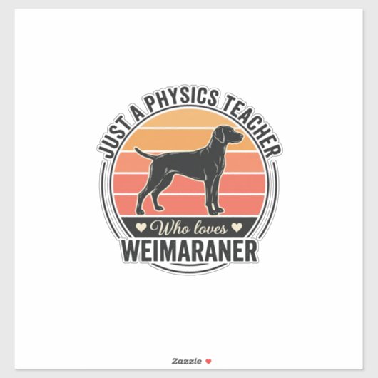Sticker Professeur de physique aime conception de chien We (Feuille)
