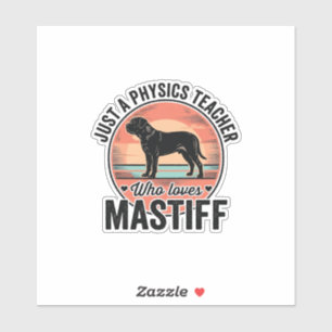Sticker Professeur de physique aime T-shirt vintage Mastif