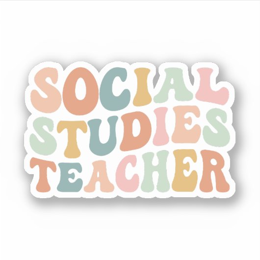 Sticker Professeur d'études sociales, professeur d'histoir (Devant)