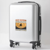 Sticker Professeur d'Halloween Balai Cassa Conception Vint (Sur valise)