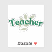 Sticker Professeur Feuille Verte (Feuille)
