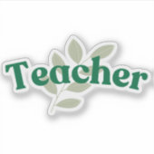 Sticker Professeur Feuille Verte (Devant)
