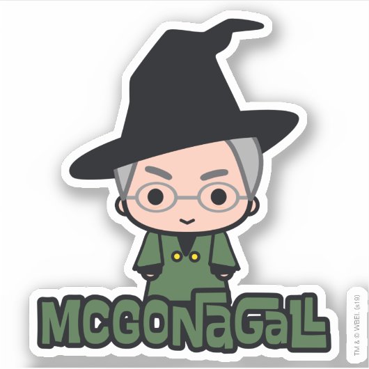 Sticker Professeur McGonagall Cartoon Character Art (Devant)
