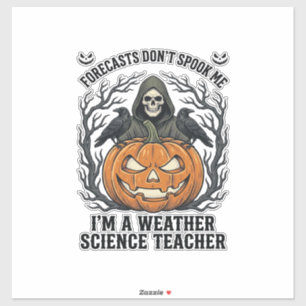 Sticker Professeur Météo Halloween Épouvantable Faucheur C