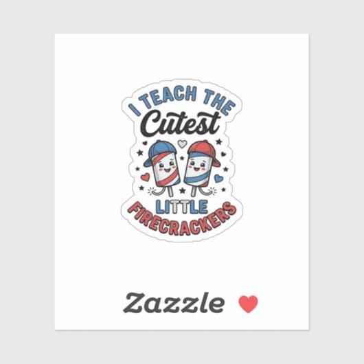 Sticker Professeur Mignon Firecracker Vintage Quatre Juill (Feuille)