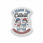 Sticker Professeur Mignon Firecracker Vintage Quatre Juill (Devant)