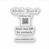 Sticker Profession add QR code details website company bus (Devant)