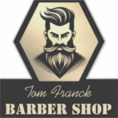 Sticker Professional Barber Shop black&gold (Devant)