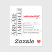 Sticker Professional minimalist bold modern custom plain (Feuille)