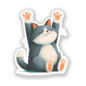 Sticker Professional Nap Taker Funny Sleeping Cat (Recto)