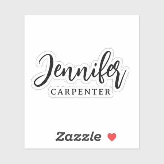 Sticker Professionnel élégant moderne minimaliste ajouter  (Feuille)