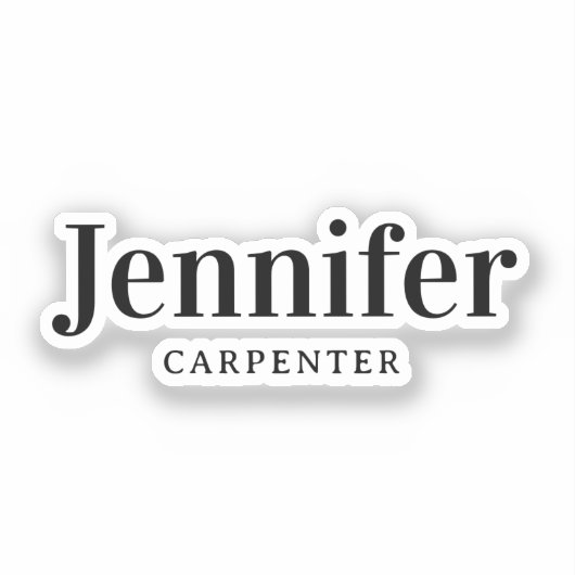 Sticker Professionnel élégant moderne minimaliste ajouter  (Recto)