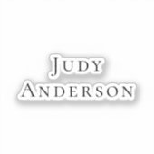 Sticker Professionnel Plain Moderne Élégant Votre Nom (Recto)