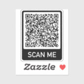 Sticker professionnel QR Code Scan Me (Feuille)
