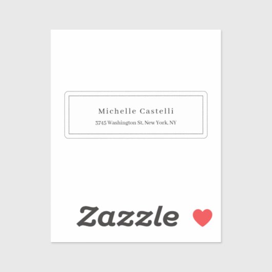 Sticker Professionnel Unique Classique Simple Noir & Blanc (Feuille)