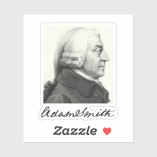 Sticker Profil Adam Smith (avec signature) (Feuille)