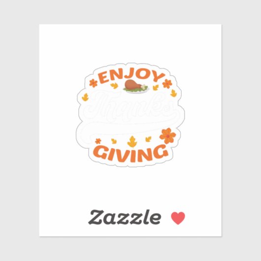 Sticker profiter de la nourriture de thanksgiving dinde re (Feuille)