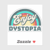 Sticker Profitez de Dystopia | Sarcastic Woke Arc-en-ciel (Feuille)