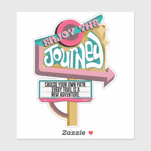 Sticker Profitez de l'autocollant de voyage (Feuille)