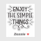 Sticker Profitez des choses simples (Feuille)