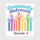 Sticker Programme de services de sensibilisation communaut (Feuille)