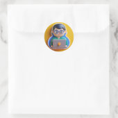 sticker, programmeur ronde sticker (Tas)