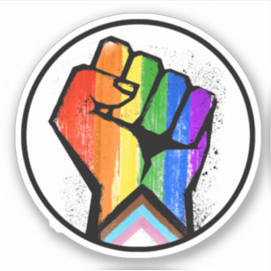 STICKER PROGRÈS LGBTQ RÉSISTANCE À LA FIERTÉ