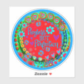 Sticker Progrès pas la perfection amusant Inspiribilité co (Feuille)