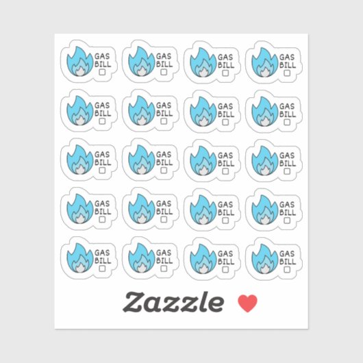 Sticker Projet de loi sur l'utilitaire de gaz Mini Budgéti (Feuille)