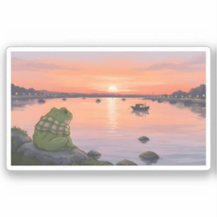 Sticker Promenade de Zochi au coucher du soleil à Tamsui