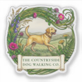 Sticker Promeneur de Labrador Formateur (Devant)