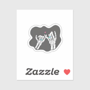 Sticker Promesse des mains de Skeleton Heart