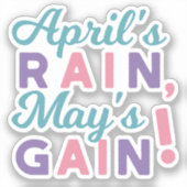 Sticker Promesse du printemps - 'Pluie d'avril, gain de ma (Recto)