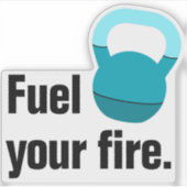 Sticker Promo Athlete Coach Kettlebell Fuel Your Fire (Devant)
