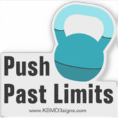 Sticker Promo Athlete Coach Kettlebell Push Past Limits (Devant)
