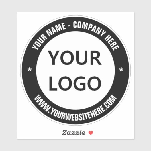 Sticker Promotion de votre site de logo d'entreprise perso (Feuille)