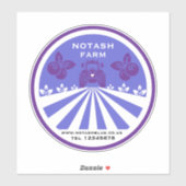 Sticker Promotion U-Pick Blueberry Farm (Feuille)