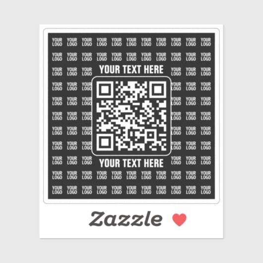 Sticker Promotional QR code (editable) plus Logo Pattern (Feuille)