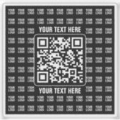 Sticker Promotional QR code (editable) plus Logo Pattern (Devant)