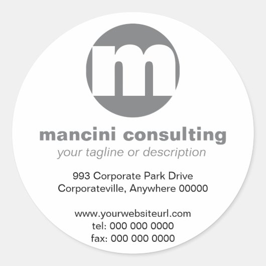 Sticker promotionnel Monogramme circulaire (Devant)