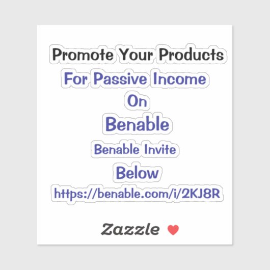 Sticker Promouvoir vos produits sur Benable Invitation Cod (Feuille)