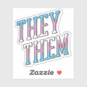 Sticker Pronoms Trans Ils Elles (Feuille)