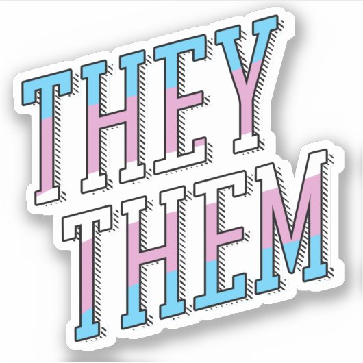 Sticker Pronoms Trans Ils Elles (Devant)