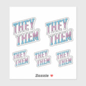Sticker Pronoms Trans Ils Elles (Feuille)