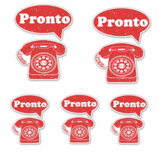Sticker Pronto Italian Téléphone (Devant)