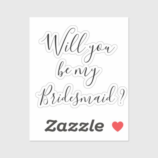 Sticker Proposition de déclaration Serez-vous ma servante  (Feuille)