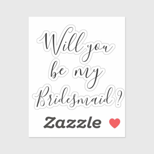 Sticker Proposition de déclaration Serez-vous ma servante (Feuille)