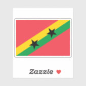 Sticker Proposition de drapeau de São Tomé et Príncipe #6 (Feuille)