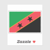 Sticker Proposition de drapeau de São Tomé et Príncipe #8  (Feuille)